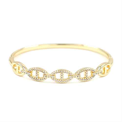 GOLD BRACELET CLEAR STONES ( 2265 GD )