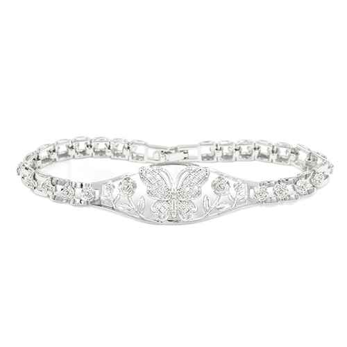 SILVER BUTTERFLY BRACELET ( 2269 RD )