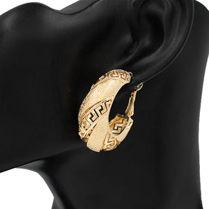 GOLD HOOP EARRINGS ( 2595 GD )