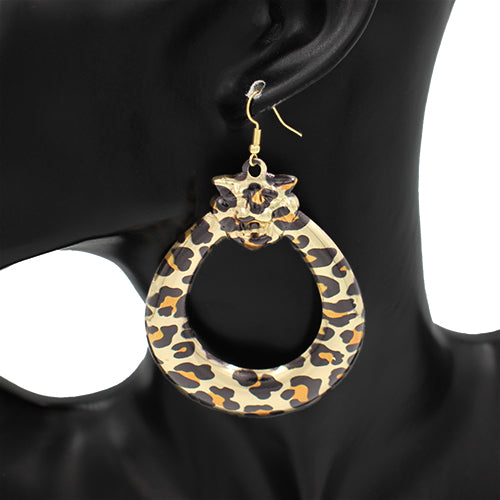 LEOPARD PRINT EARRINGS ( 2678 LEO )