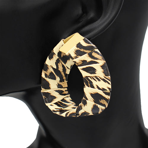 LEOPARD PRINT EARRINGS ( 2679 LEO )