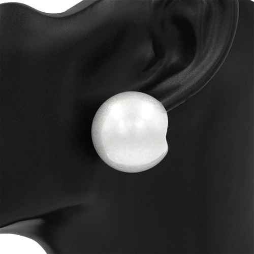 Silver Ball Earrings ( 2718 SV )