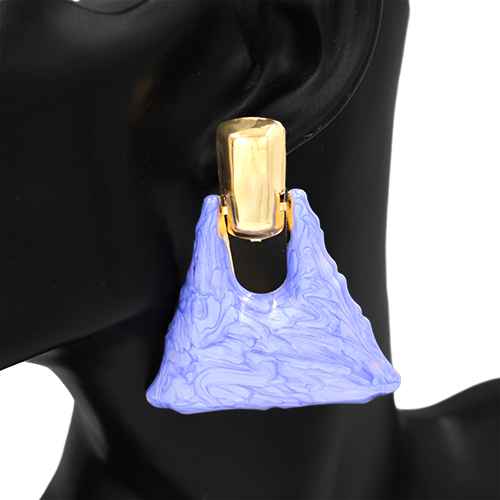 PURPLE ACRYLIC EARRINGS ( 2843 PU )