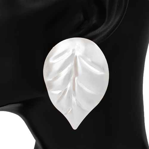 SILVER LEAF EARRINGS ( 2907 WT )