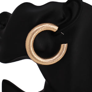 Gold Hoop Earrings ( 3463 GD )