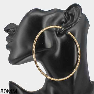 Gold Hoop Earrings ( 4013 GD )