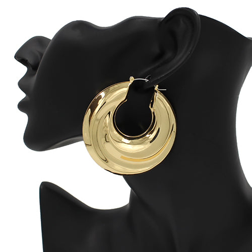 GOLD HOOP EARRINGS ( 4181 GD )