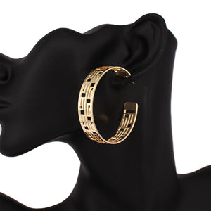 GOLD HOOP EARRINGS ( 4263 50GD )