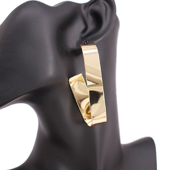 Gold Metal Earrings ( 4269 GD )