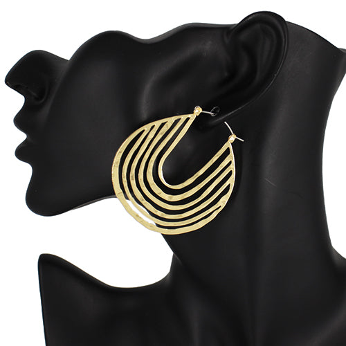 GOLD METAL PIN CATCH EARRINGS ( 4306 GD )