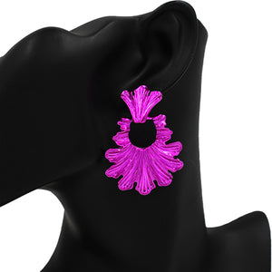 PINK METAL EARRINGS ( 4335 PK )