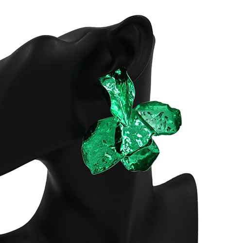 Green Leaf Earrings ( 4379 GN )