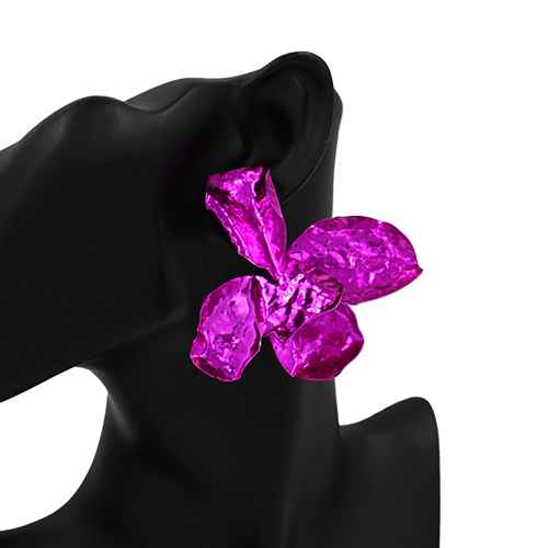Pink Leaf Earrings ( 4379 PK )