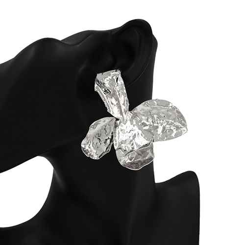 Silver Leaf Earrings ( 4379 RD )