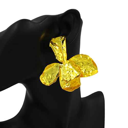 Yellow Leaf Earrings ( 4379 YW )