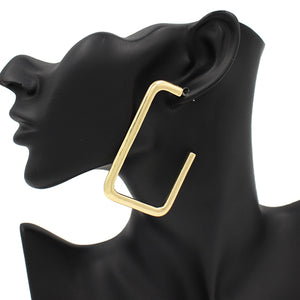 GOLD RECTANGLE EARRINGS ( 5278 GD )