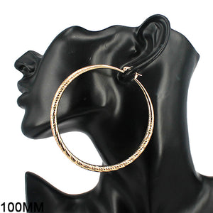 80mm GOLD HOOP EARRINGS ( 7302 80GD )