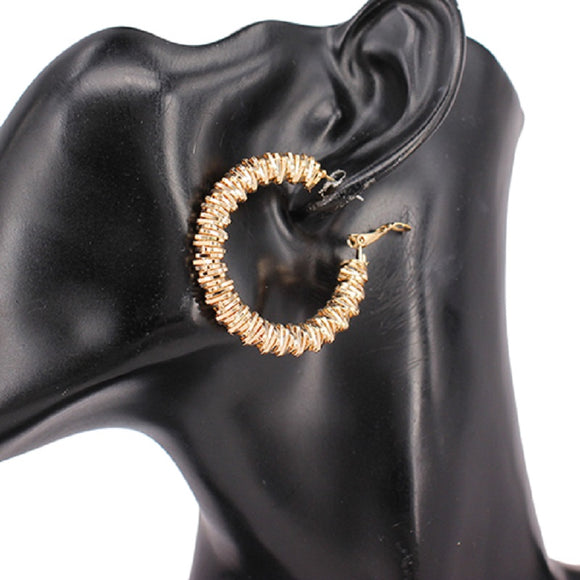 GOLD HOOP EARRINGS ( 7363 40GD )