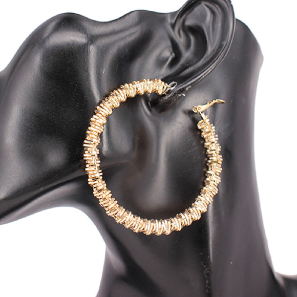 GOLD HOOP EARRINGS ( 7363 60GD )