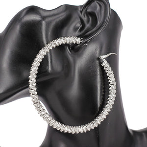 SILVER HOOP EARRINGS ( 7363 80RD )