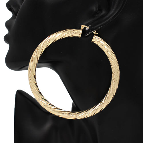 80mm HOOP EARRINGS ( 7421 80GD )