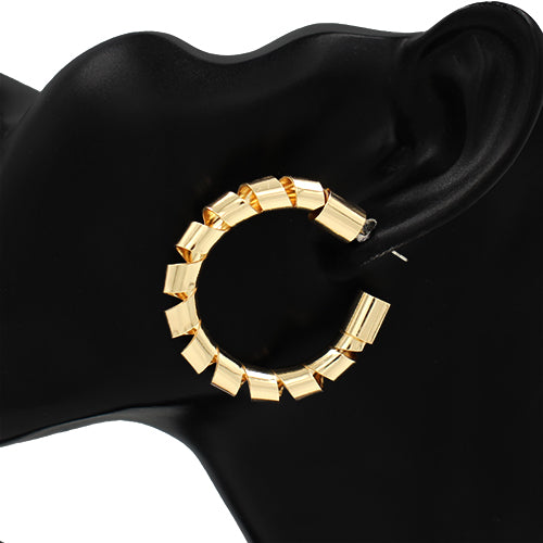 GOLD HOOP EARRINGS ( 7424 40GD )