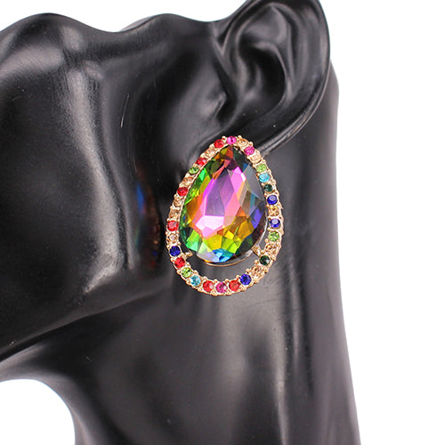 GOLD MULTICOLOR CLIP ON EARRINGS ( 8205 GDMLT )