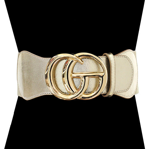 GOLD STRETCH BELT CG METAL BUCKLE ( 1049 GD )