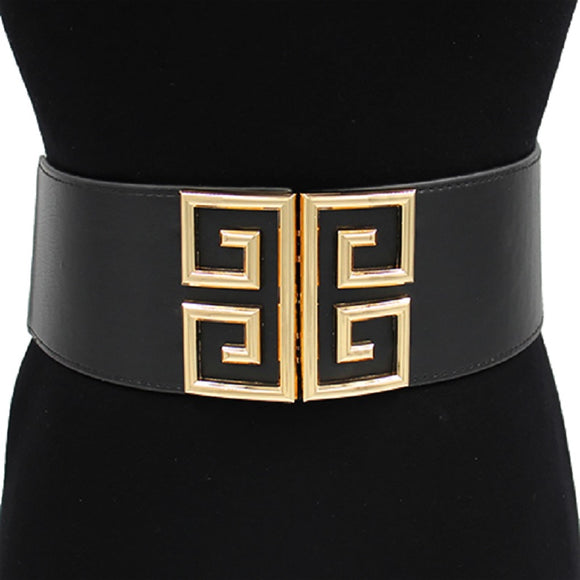 BLACK GOLD STRETCH BELT ( 1222 BKGD )