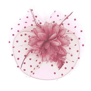 Light Pink Fascinator ( 1241 LPK )