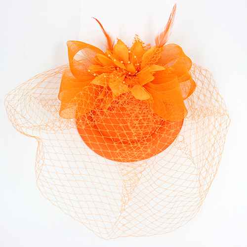 Orange Fascinator ( 1261 OR )