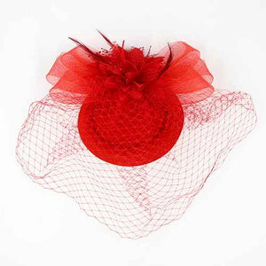 Red Fascinator ( 1261 RED )