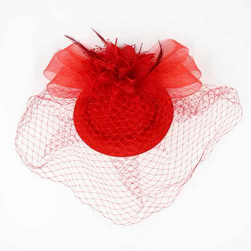 Red Fascinator ( 1261 RED )