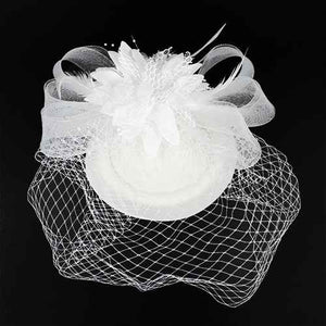 White Fascinator ( 1261 WT )