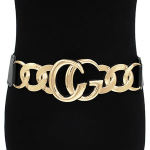 GOLD BLACK CG STRETCH BELT ( 1298 GD )