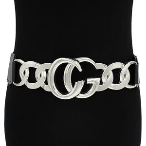 SILVER BLACK CG STRETCH BELT ( 1298 RD )