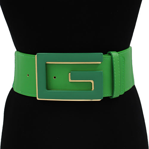 GOLD GREEN STRETCH BELT ( 1321 GDGN )
