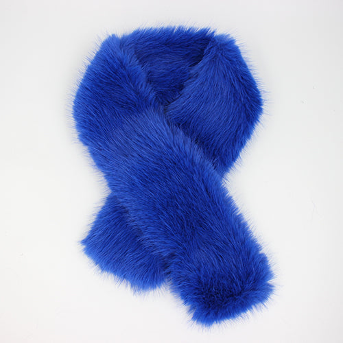 BLUE FURRY SCARF ( 1417 BL )