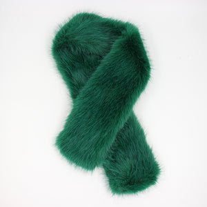 GREEN FURRY SCARF ( 1417 GN )