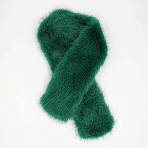 GREEN FURRY SCARF ( 1417 GN )