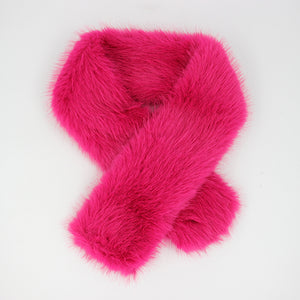 PINK FURRY SCARF ( 1417 PK )