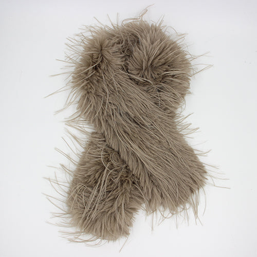 FUZZY SCARF ( 1421 TAN )