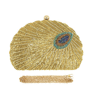 GOLD PEACOCK BAG ( 1445 GD )