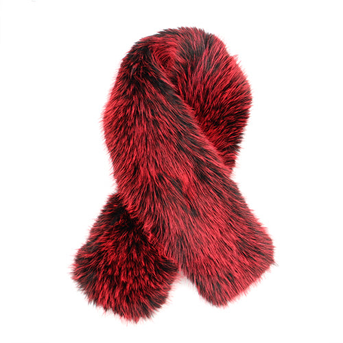 FAUX FUR SCARF ( 1593 RED )