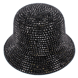 BLACK BUCKET HAT STONES ( 2838 BK )