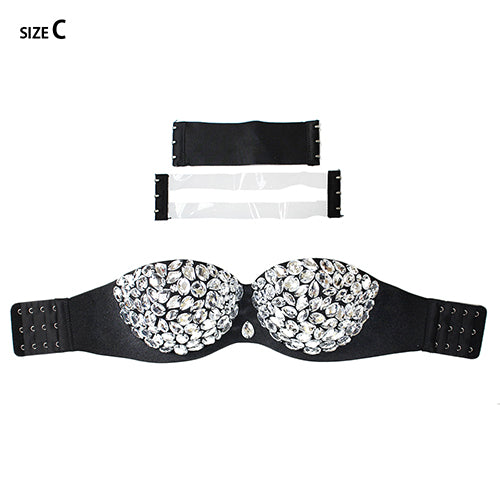 BLACK BRA CRYSTAL C CUP ( 2973 BKCLR-C )