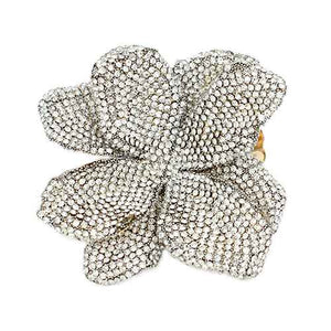 FLOWER BROOCH GOLD CLEAR ( 2047 GDCLR )