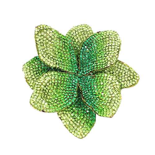 GREEN FLOWER BROOCH ( 2047 GDLGN )