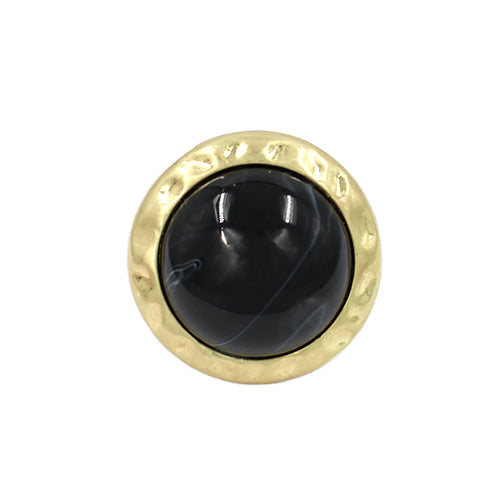 GOLD BLACK STONE STRETCH RING ( 2093 GDBK )