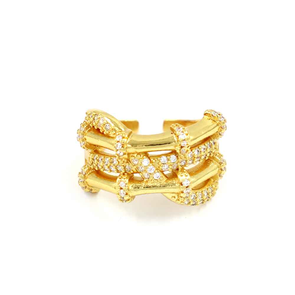 GOLD CLEAR STONE RING ( 2099 GD ) – Ohmyjewelry.com